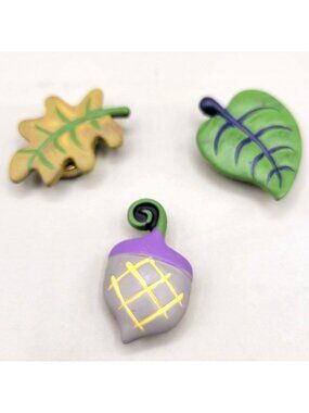 Button Covers Acorn Oak Leaf Plants Garden Trees Set of 3